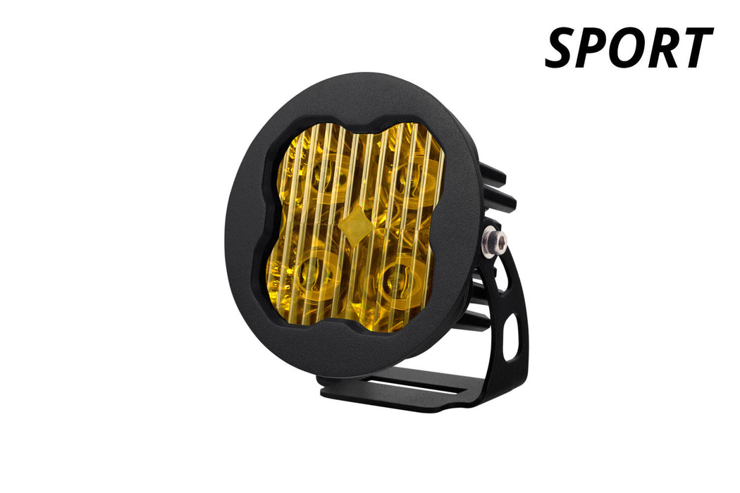 Diode Dynamics DD6142S SS3 LED Pod Sport Yellow SAE Fog Round Single Diode Dynamics - Truck Part Superstore