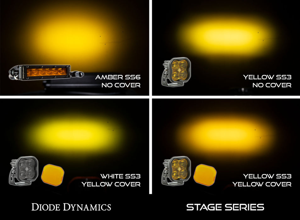 Diode Dynamics DD6268 SS3 LED Pod Cover Round Yellow - Truck Part Superstore