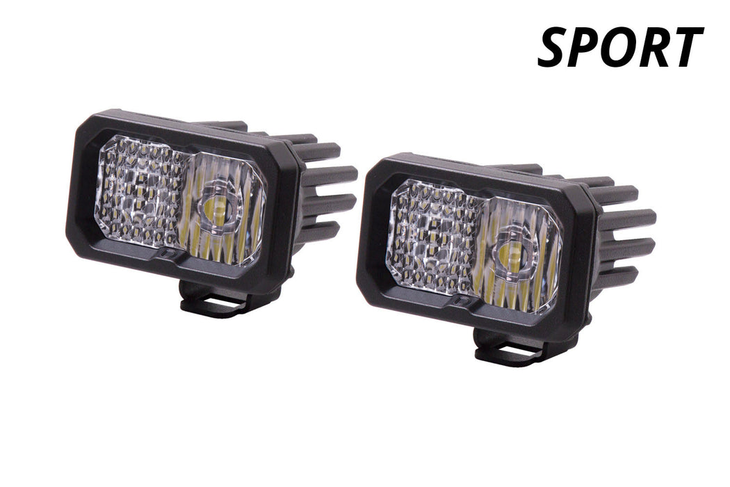 Diode Dynamics DD6381P Stage Series 2 Inch LED Pod, Sport White Driving Standard WBL Pair - Truck Part Superstore