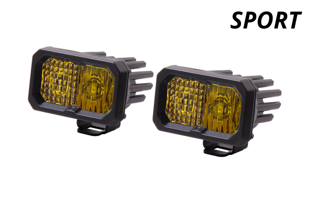 Diode Dynamics DD6391P Stage Series 2 Inch LED Pod, Sport Yellow Combo Standard ABL Pair - Truck Part Superstore