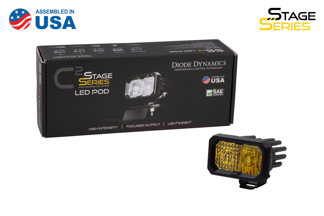 Diode Dynamics DD6412S Stage Series 2 Inch LED Pod, Pro Yellow Combo Standard ABL Each - Truck Part Superstore