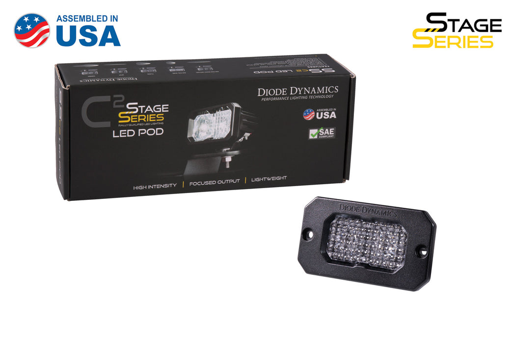 Diode Dynamics DD6431S Stage Series 2 Inch LED Pod, Pro White Fog Flush WBL Each - Truck Part Superstore