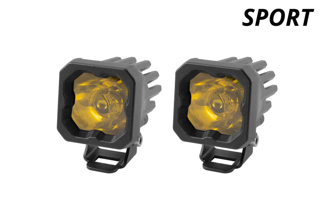 Diode Dynamics DD6443P Stage Series C1 LED Pod Sport Yellow Wide Standard ABL Pair Diode Dynamics - Truck Part Superstore