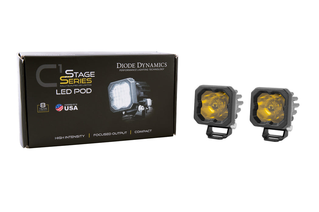 Diode Dynamics DD6443P Stage Series C1 LED Pod Sport Yellow Wide Standard ABL Pair Diode Dynamics - Truck Part Superstore