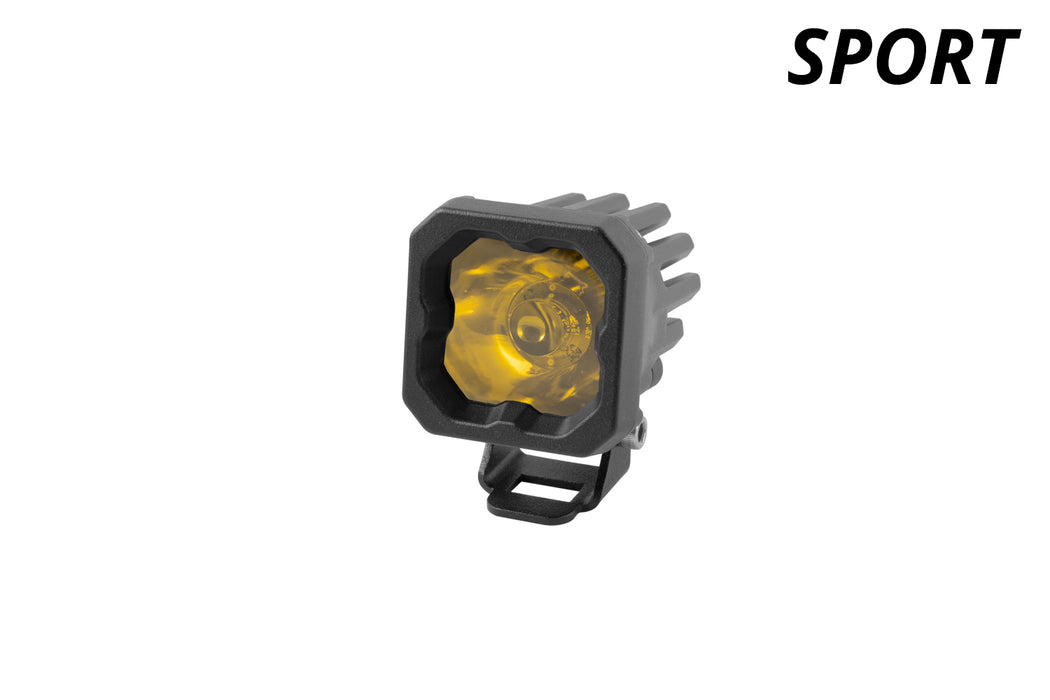 Diode Dynamics DD6448S Stage Series C1 LED Pod Sport Yellow Flood Standard ABL Each Diode Dynamics - Truck Part Superstore