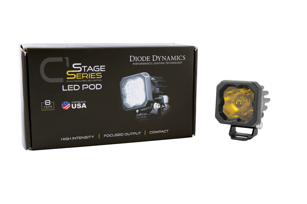 Diode Dynamics DD6448S Stage Series C1 LED Pod Sport Yellow Flood Standard ABL Each Diode Dynamics - Truck Part Superstore