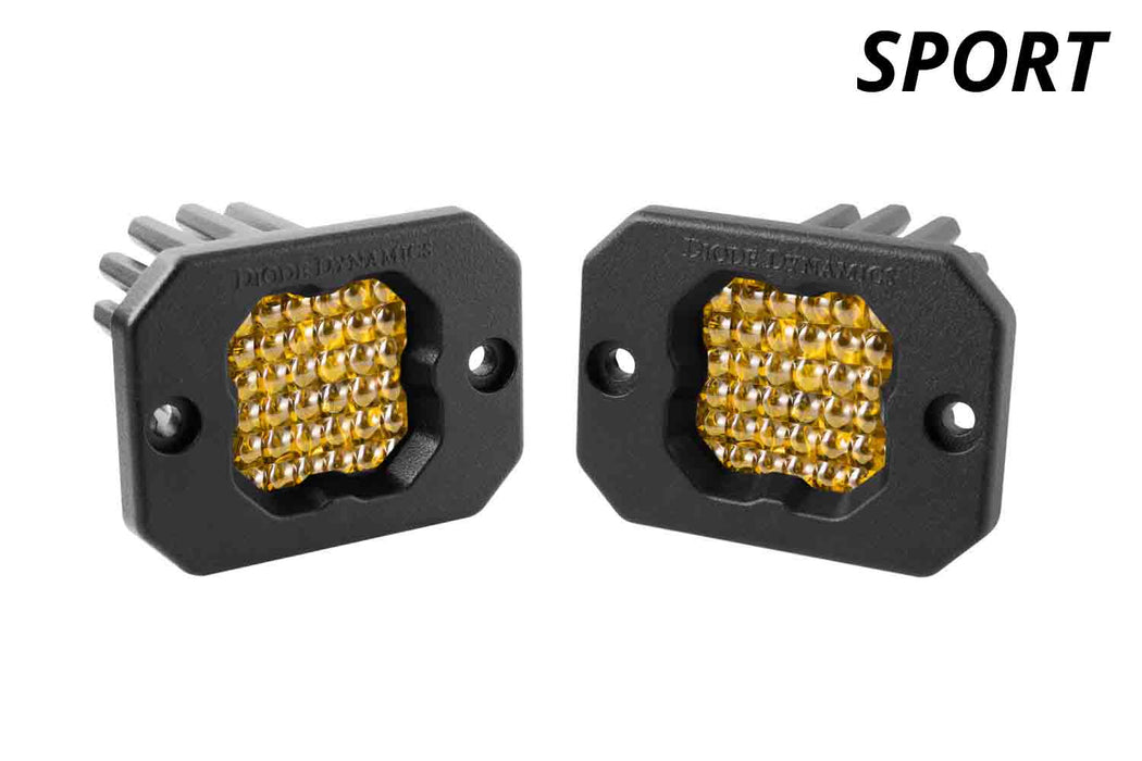 Diode Dynamics DD6473P Stage Series C1 LED Pod Sport Yellow Flood Flush ABL Pair Diode Dynamics - Truck Part Superstore