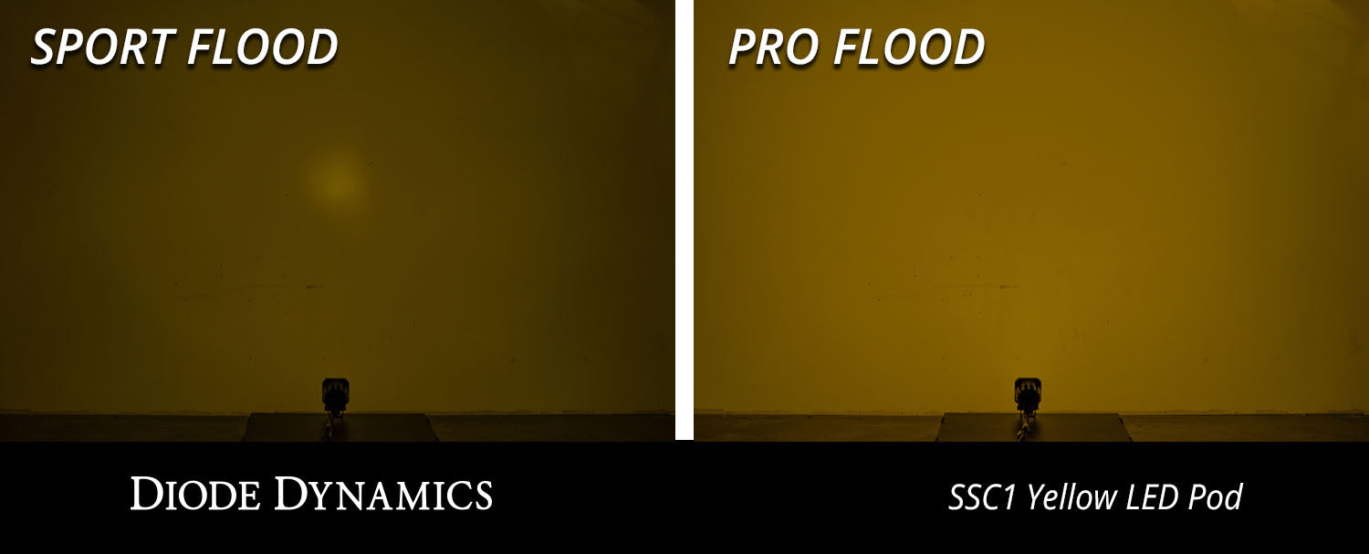 Diode Dynamics DD6473S Stage Series C1 LED Pod Sport Yellow Flood Flush ABL Each Diode Dynamics - Truck Part Superstore
