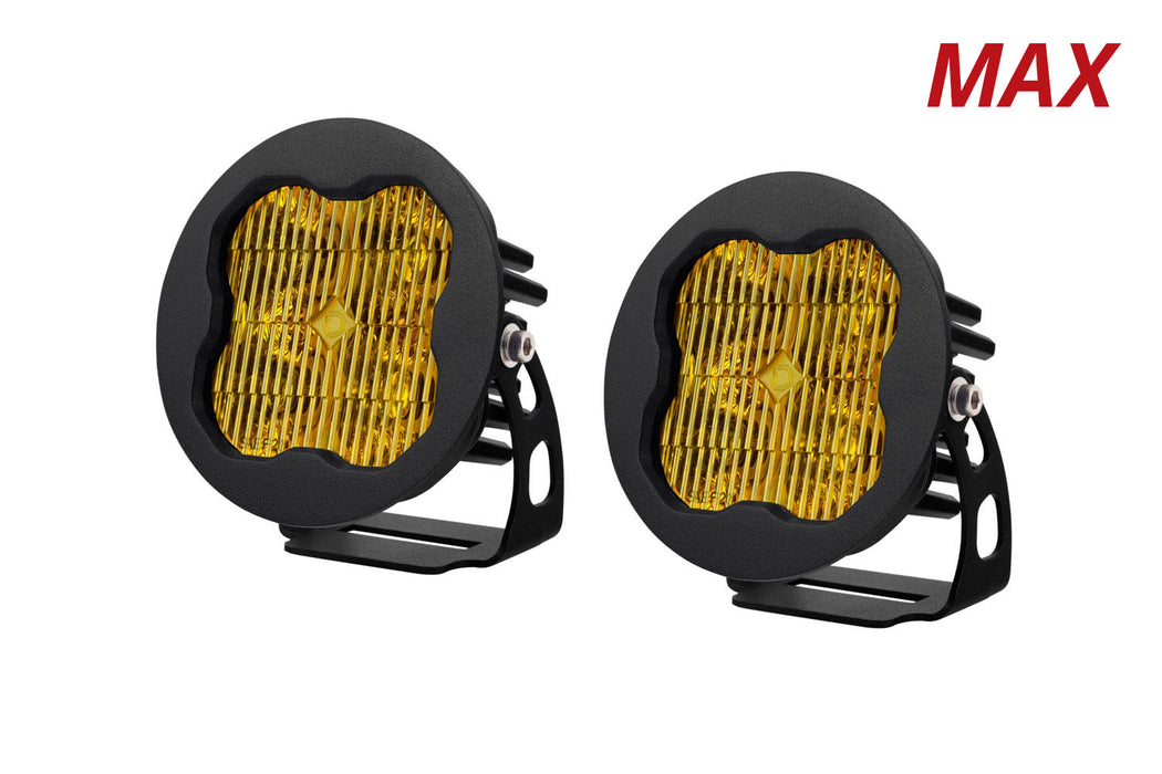 Diode Dynamics DD6495P SS3 LED Pod Max Yellow SAE Fog Round Pair Diode Dynamics - Truck Part Superstore
