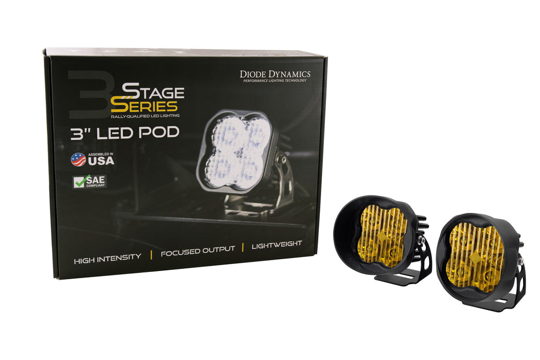 Diode Dynamics DD6504S SS3 LED Pod Max Yellow SAE Fog Angled RH Single Diode Dynamics - Truck Part Superstore