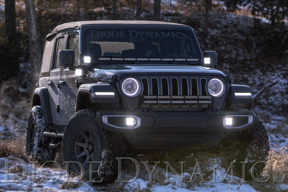Diode Dynamics DD6554 SS3 Cowl LED Bracket Kit for 2018-2021 Jeep JL Wrangler/Gladiator, White Pro - Truck Part Superstore