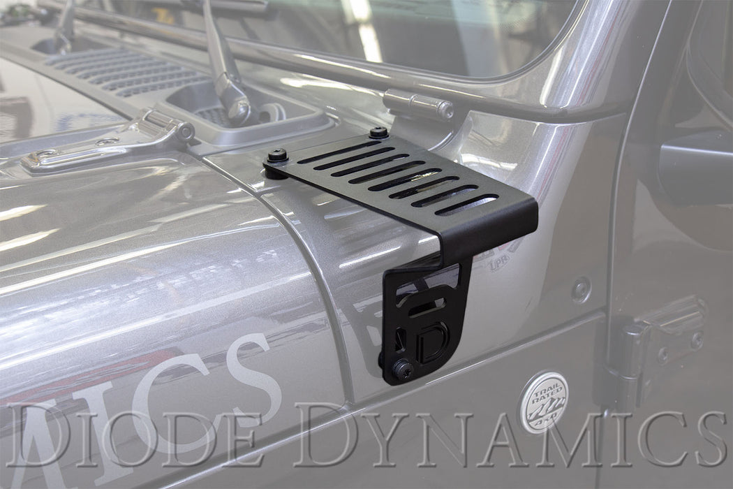 Diode Dynamics DD6555 SS3 Cowl LED Bracket Kit for 2018-2021 Jeep JL Wrangler/Gladiator, Yellow Sport - Truck Part Superstore