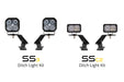 Diode Dynamics DD6589 Stage Series 2in LED Ditch Light Kit for 2019-2021 Ford Ranger, Pro White Combo - Truck Part Superstore