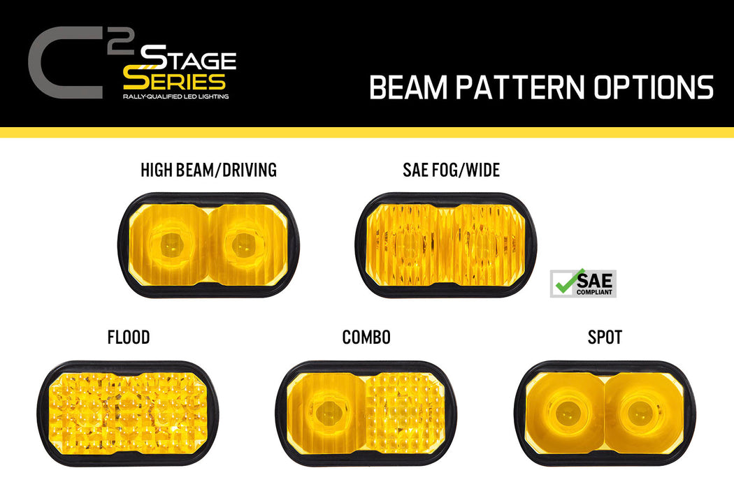Diode Dynamics DD6627 Stage Series 2 Inch Lens Flood Yellow - Truck Part Superstore