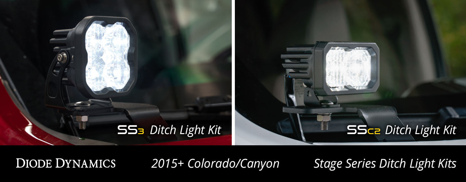 Diode Dynamics DD6646 SS3 LED Ditch Light Kit for 2015-2021 Colorado/Canyon, Sport White Combo Diode Dynamics - Truck Part Superstore