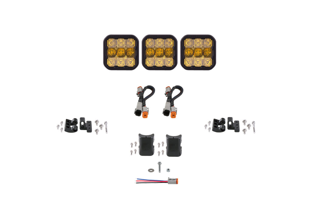 Diode Dynamics DD6793 SS5 Sport Universal CrossLink 3-Pod Lightbar Yellow Combo Diode Dynamics - Truck Part Superstore