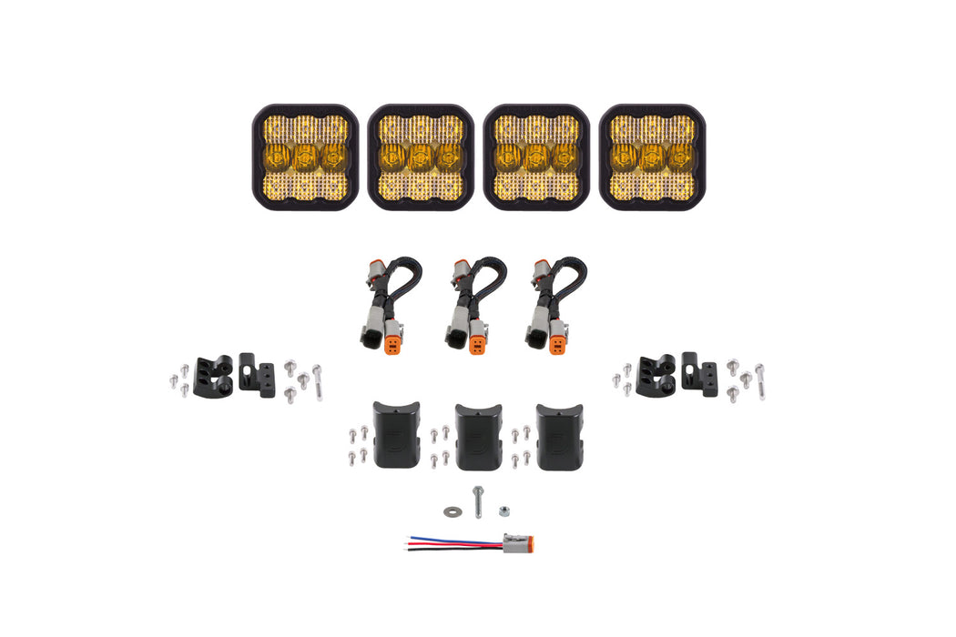 Diode Dynamics DD6795 SS5 Sport Universal CrossLink 4-Pod Lightbar Yellow Combo Diode Dynamics - Truck Part Superstore