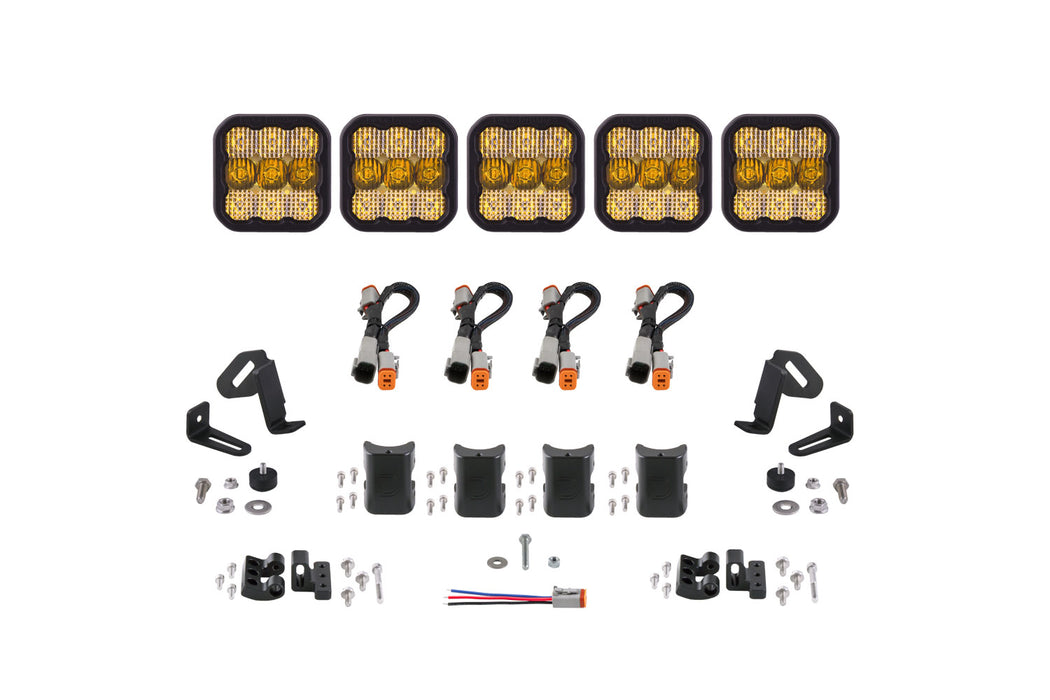Diode Dynamics DD6797 SS5 Sport Universal CrossLink 5-Pod Lightbar Yellow Combo Diode Dynamics - Truck Part Superstore