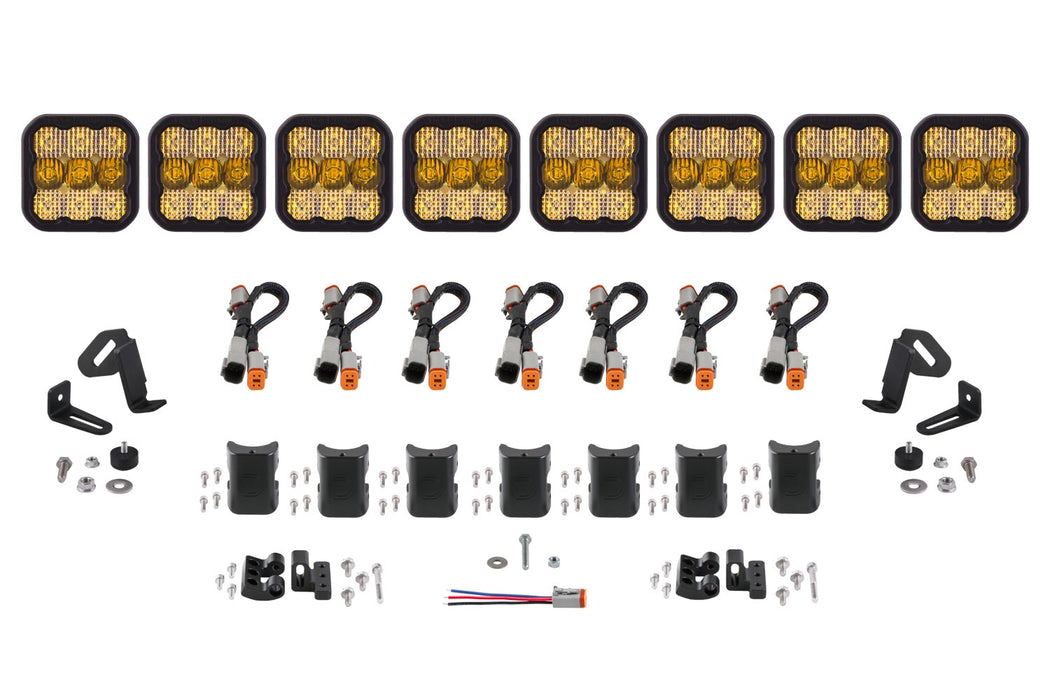 Diode Dynamics DD6803 SS5 Sport Universal CrossLink 8-Pod Lightbar Yellow Combo Diode Dynamics - Truck Part Superstore