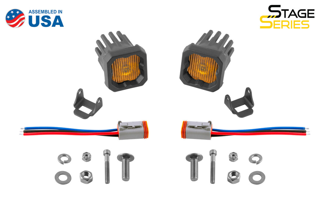 Diode Dynamics DD6848P Stage Series C1 LED Pod Yellow SAE Fog Standard ABL Pair Diode Dynamics - Truck Part Superstore