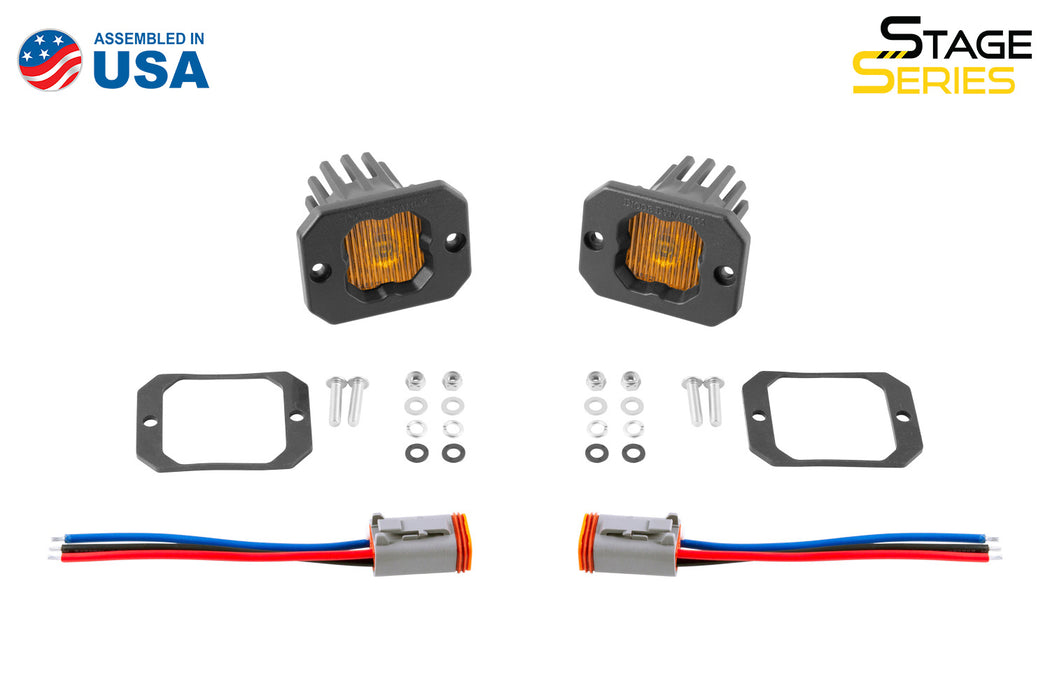 Diode Dynamics DD6851P Stage Series C1 LED Pod Yellow SAE Fog Flush ABL Pair Diode Dynamics - Truck Part Superstore