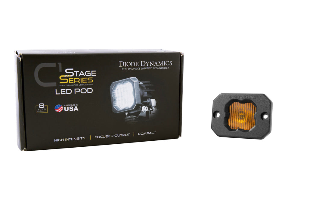 Diode Dynamics DD6851S Stage Series C1 LED Pod Yellow SAE Fog Flush ABL Each Diode Dynamics - Truck Part Superstore