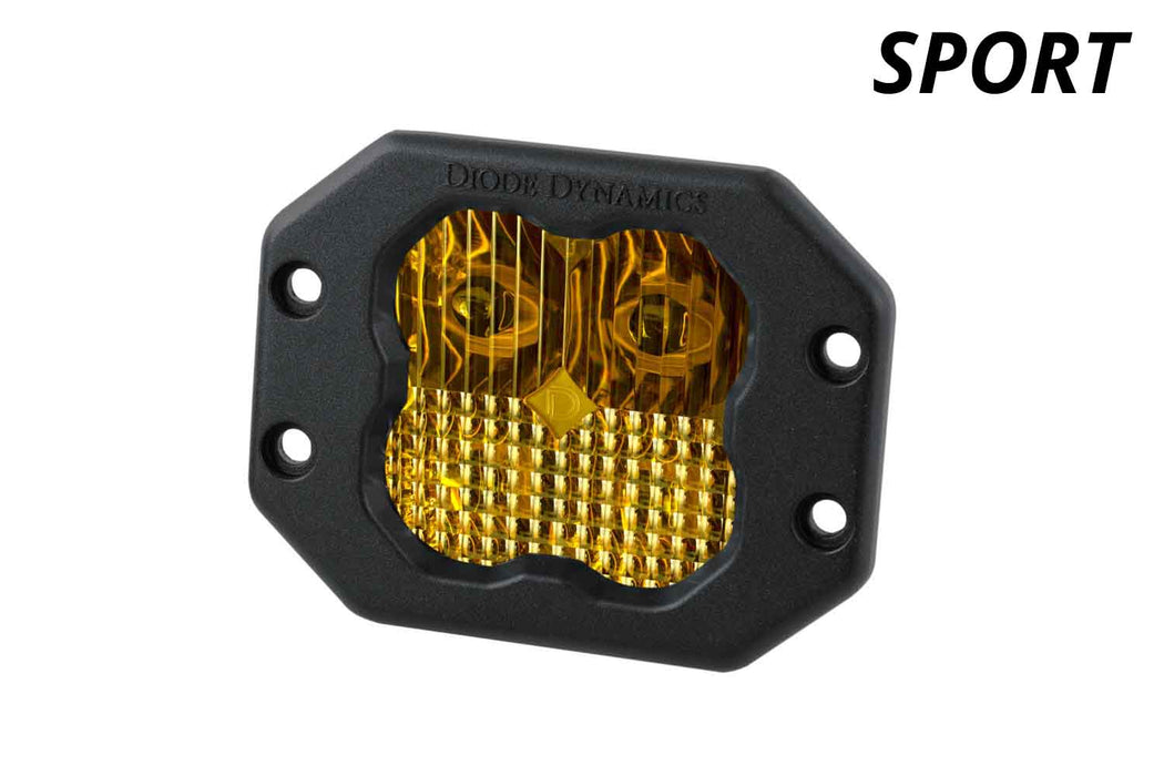 Diode Dynamics DD6925S SS3 Sport ABL Yellow Flood Flush Single Diode Dynamics - Truck Part Superstore