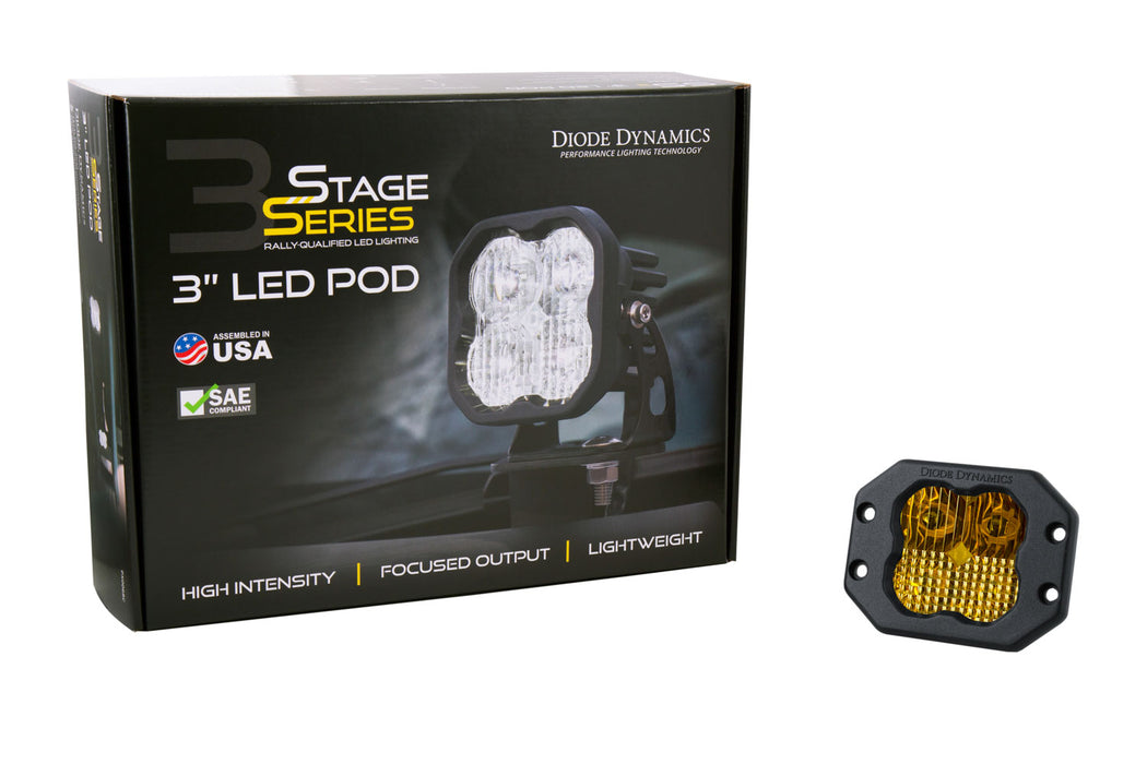 Diode Dynamics DD6941S SS3 Pro ABL Yellow Flood Flush Single Diode Dynamics - Truck Part Superstore