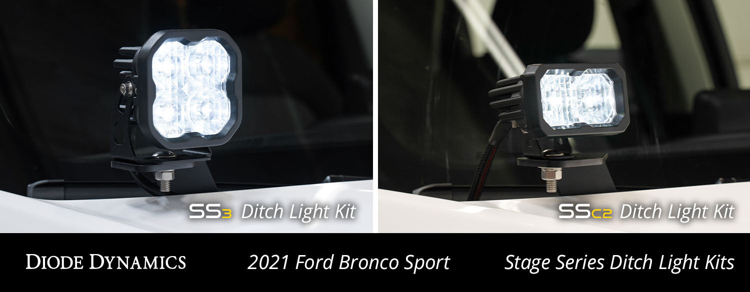 Diode Dynamics DD7139 SS3 LED Ditch Light Kit for 2021 Ford Bronco Sport, Sport Yellow Combo Diode Dynamics - Truck Part Superstore