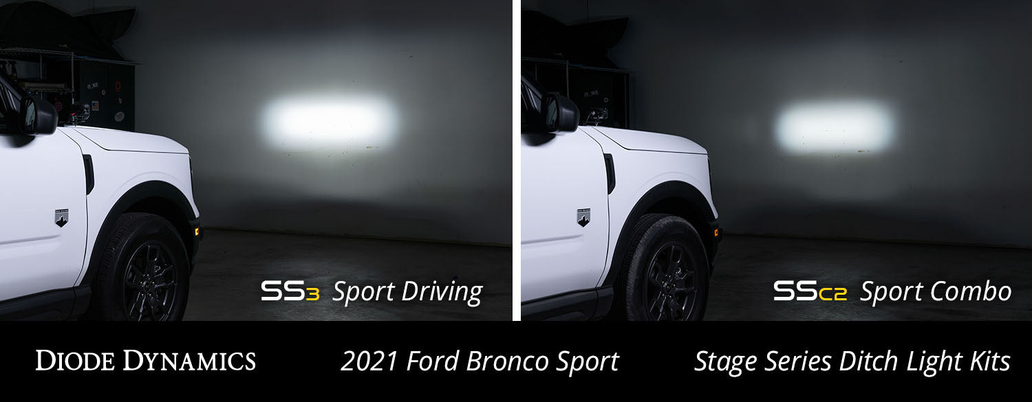 Diode Dynamics DD7139 SS3 LED Ditch Light Kit for 2021 Ford Bronco Sport, Sport Yellow Combo Diode Dynamics - Truck Part Superstore