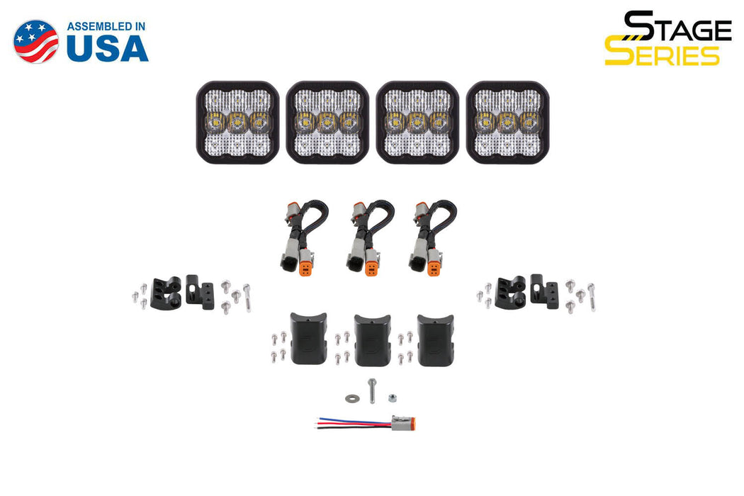 Diode Dynamics DD7207 SS5 Sport Universal CrossLink 4-Pod Lightbar Yellow Driving Diode Dynamics - Truck Part Superstore