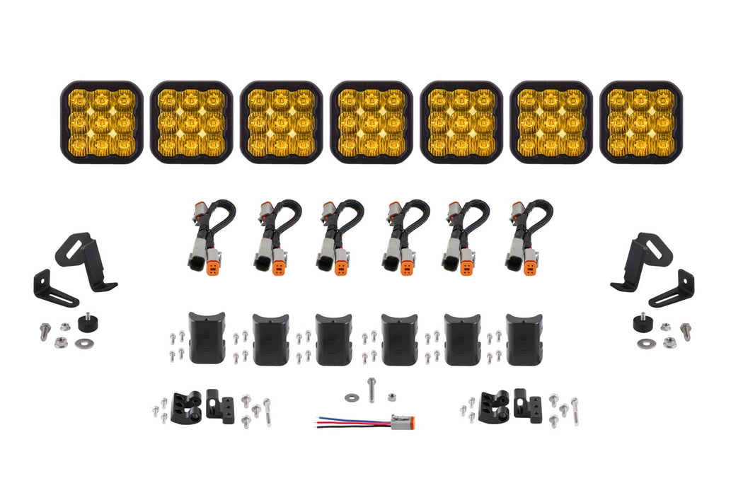 Diode Dynamics DD7213 SS5 Sport Universal CrossLink 7-Pod Lightbar Yellow Driving Diode Dynamics - Truck Part Superstore
