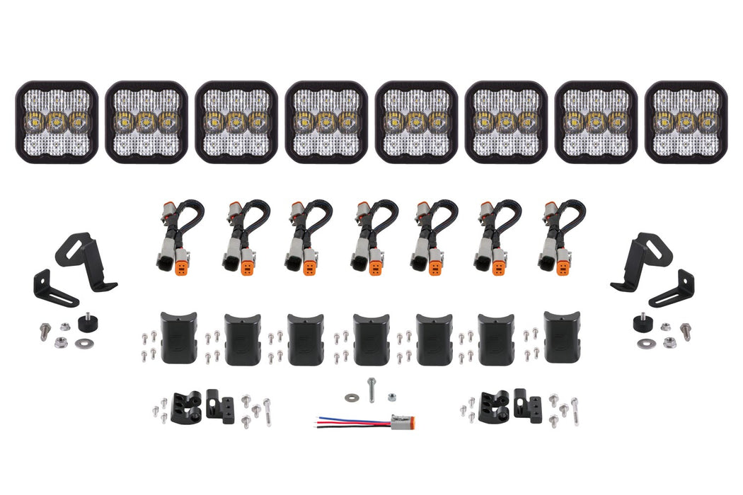 Diode Dynamics DD7248 SS5 Pro Universal CrossLink 8-Pod Lightbar White Combo Diode Dynamics - Truck Part Superstore
