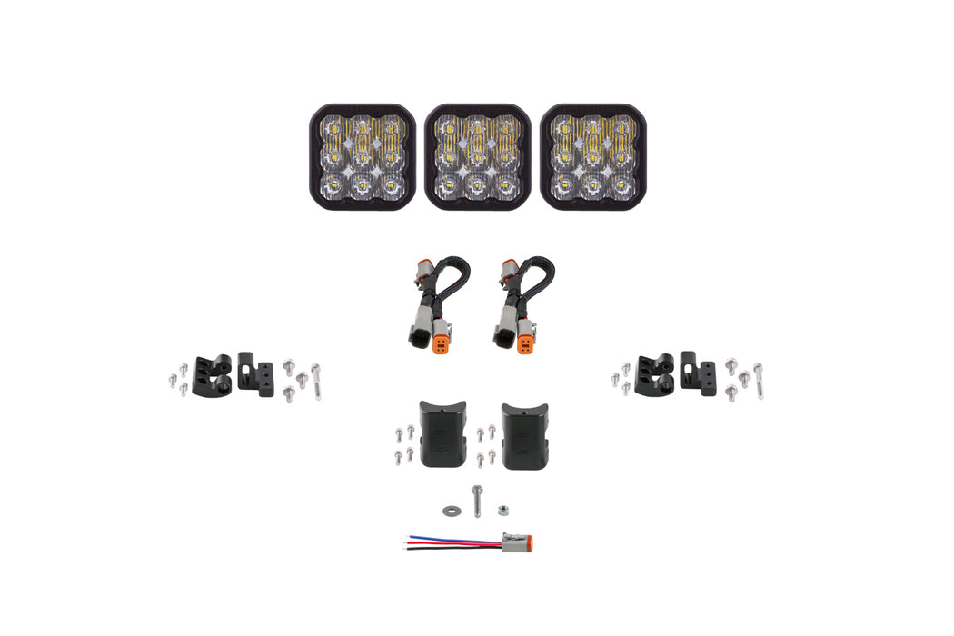 Diode Dynamics DD7250 SS5 Pro Universal CrossLink 3-Pod Lightbar White Driving Diode Dynamics - Truck Part Superstore
