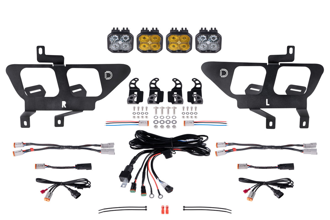 Diode Dynamics DD7311 SS3 LED Fog Pocket Kit for 2021-2022 Ford F-150, Yellow Sport Diode Dynamics - Truck Part Superstore