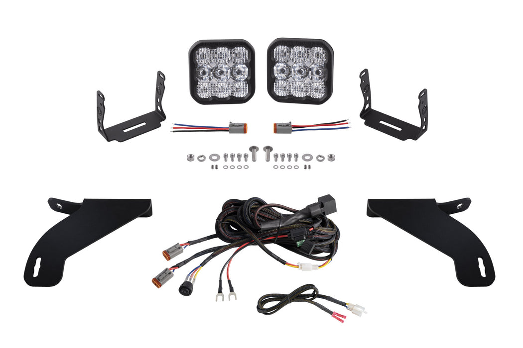 Diode Dynamics DD7326 SS5 Bumper LED Pod Light Kit for 2021-2022 Ford F-150, Sport White Combo Diode Dynamics - Truck Part Superstore