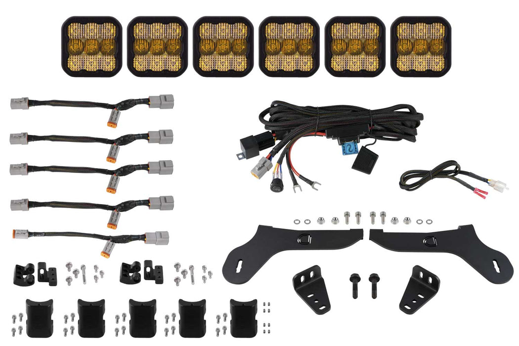Diode Dynamics DD7338 SS5 Grille CrossLink Lightbar Kit for 2017-2020 Ford Raptor Pro Yellow Combo Diode Dynamics - Truck Part Superstore