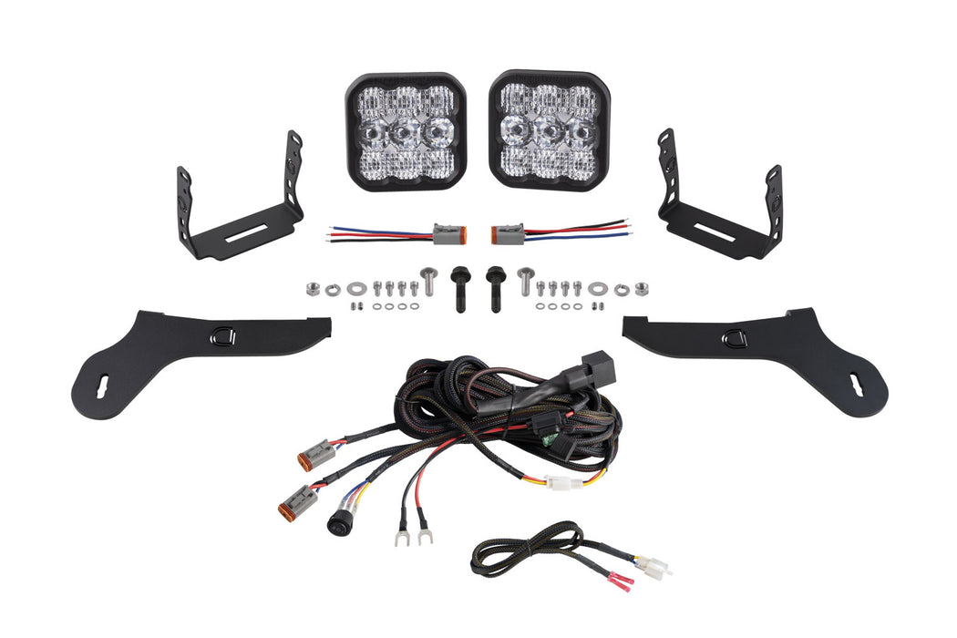 Diode Dynamics DD7344 SS5 Bumper LED Pod Light Kit for 2017-2020 Ford Raptor Sport White Combo Diode Dynamics - Truck Part Superstore