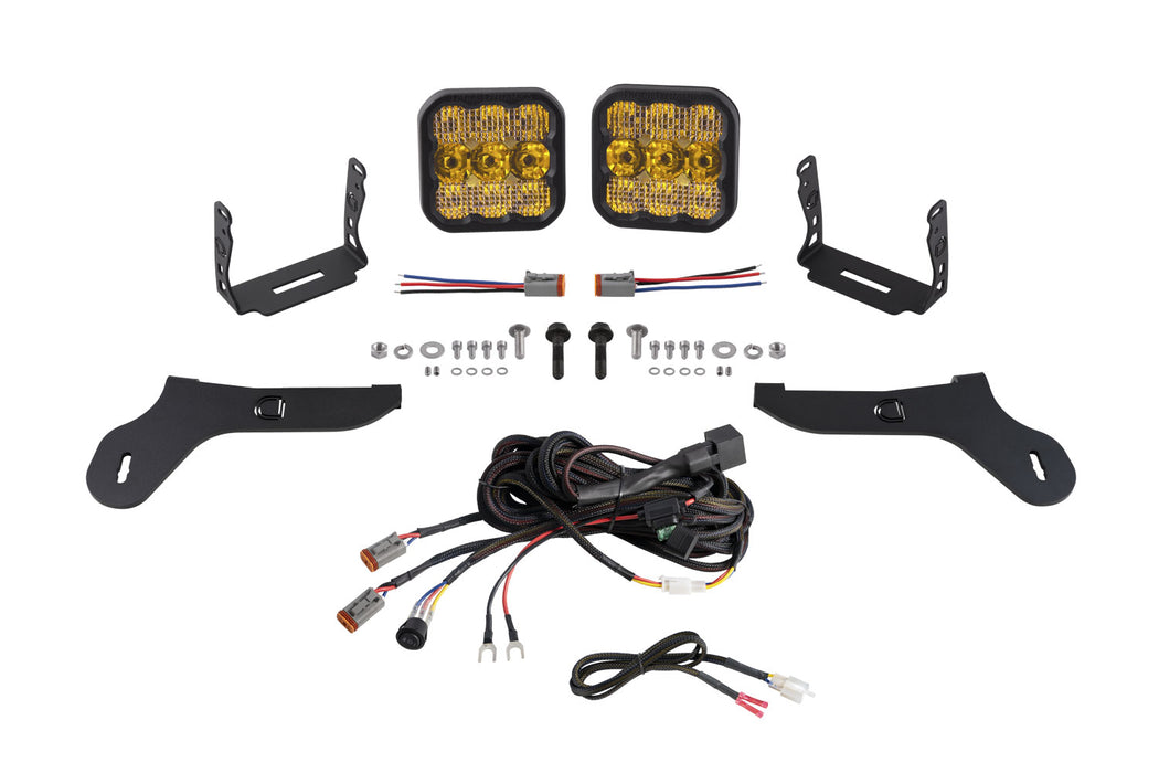 Diode Dynamics DD7345 SS5 Bumper LED Pod Light Kit for 2017-2020 Ford Raptor Sport Yellow Combo Diode Dynamics - Truck Part Superstore
