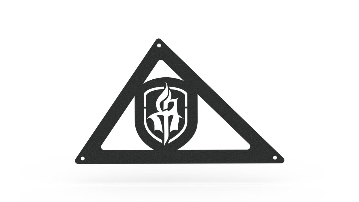 Road Armor DHRC1MR Identity Headache Racks; Standard 40 in. Center Light Pod; Beauty Rings; Raw; - Truck Part Superstore