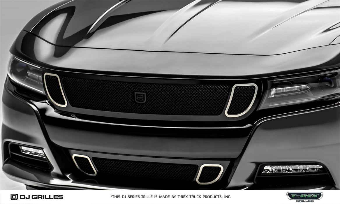 T-Rex Grilles DJ14801 DJ Strada Series; Small Mesh; Mild Steel; Black; 1 Pc; Insert; - Truck Part Superstore