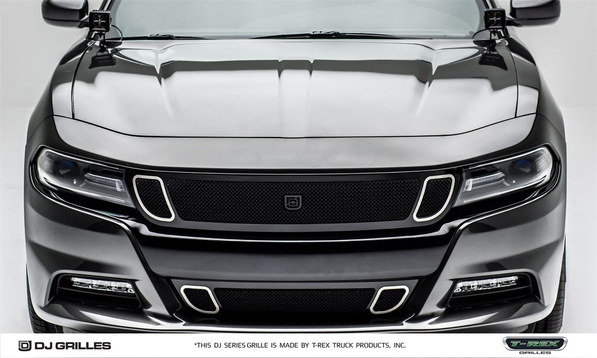 T-Rex Grilles DJ14801 DJ Strada Series; Small Mesh; Mild Steel; Black; 1 Pc; Insert; - Truck Part Superstore