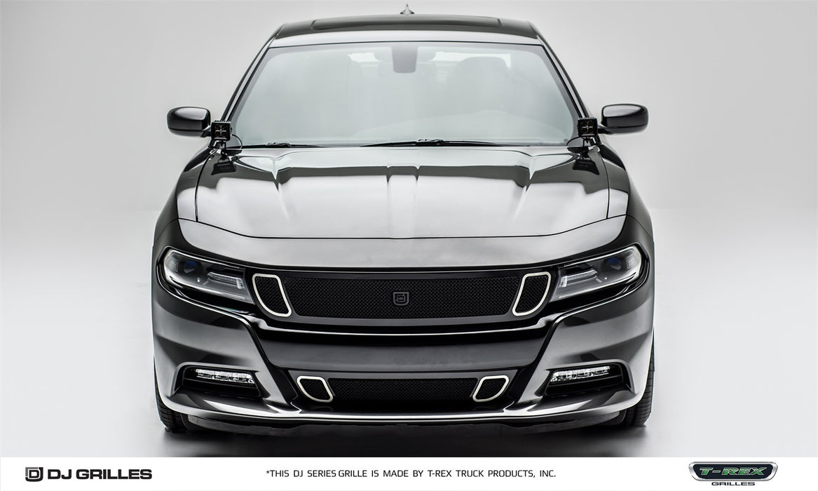 T-Rex Grilles DJ14801 DJ Strada Series; Small Mesh; Mild Steel; Black; 1 Pc; Insert; - Truck Part Superstore