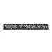 Omix DMC-55010768 Emblem; Wrangler Emblem; Black w/Chrome Wrangler Lettering; - Truck Part Superstore
