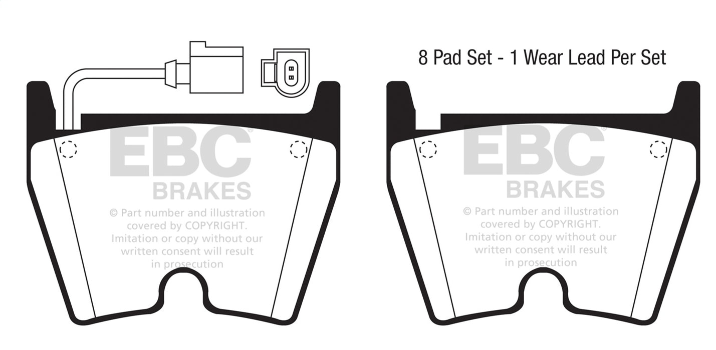 EBC Brakes DP51513/3NDX Bluestuff NDX Full Race Brake Pads; FMSI Pad No. D1266; - Truck Part Superstore