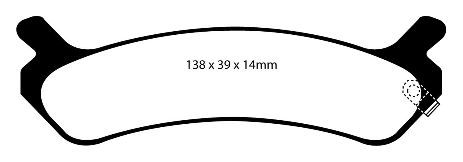 EBC Brakes DP21017 Greenstuff 2000 Series Sport Brake Pads; FMSI Pad No. D538; - Truck Part Superstore