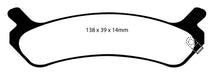 EBC Brakes DP21017 Greenstuff 2000 Series Sport Brake Pads; FMSI Pad No. D538; - Truck Part Superstore