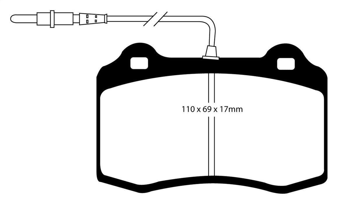 EBC Brakes DP21031 Greenstuff 2000 Series Sport Brake Pads; FMSI Pad No. D592; - Truck Part Superstore
