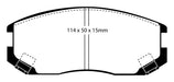 EBC Brakes DP21063 Greenstuff 2000 Series Sport Brake Pads; FMSI Pad No. D535; - Truck Part Superstore