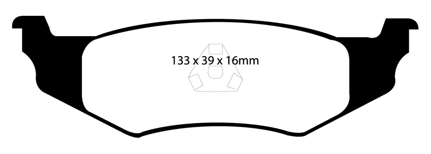 EBC Brakes DP21066 Greenstuff 2000 Series Sport Brake Pads; FMSI Pad No. D641; - Truck Part Superstore
